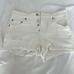Levi’s white shorts